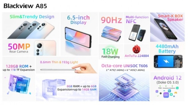 Готується до анонсу новий модний смартфон з флагманським дизайном - Blackview A85