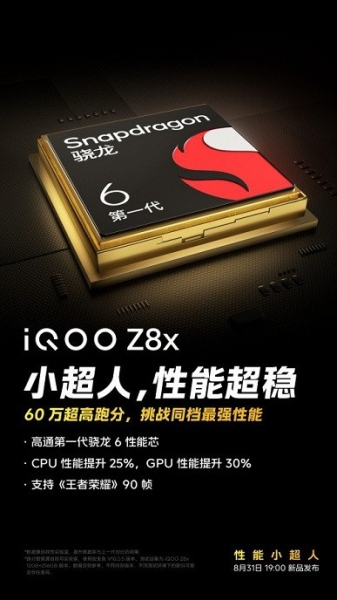 Смартфон iQOO Z8x: сочетание современнейшей экономичной платформы Qualcomm и огромного аккумулятора